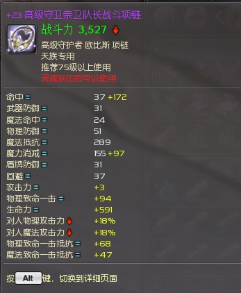 23物理亲卫队长项链